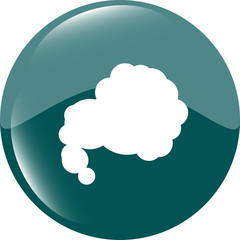 Glossy cloud web button icon
