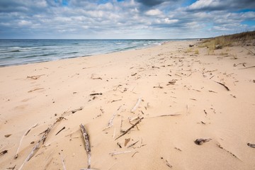 Beach landscape. Baltic coast.