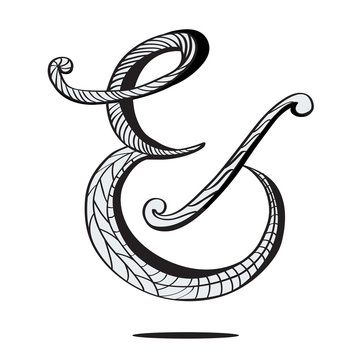 Ampersand in hand drawn style
