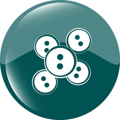 abstract icon on glossy web button