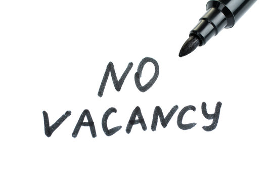 no vacancy written