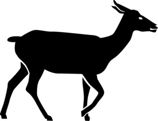 Doe deer Silhouette