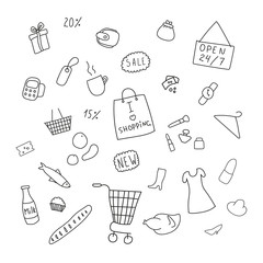 collection of items from the shopping areas