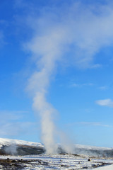 Geyser erruption of Strokkur in Iceland