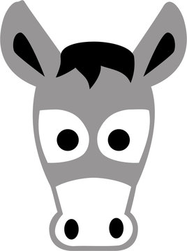 Cartoon donkey head