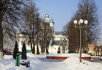 Park in Slonim. Belarus