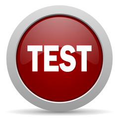 test red glossy web icon