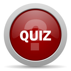quiz red glossy web icon