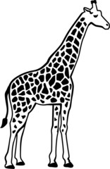 Giraffe silhouette with pattern