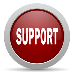 support red glossy web icon