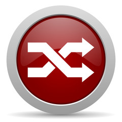 aleatory red glossy web icon