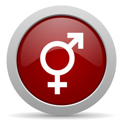 sex red glossy web icon