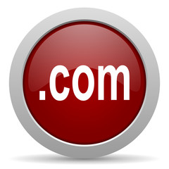 com red glossy web icon