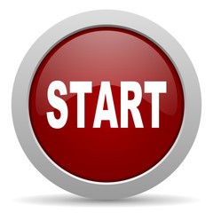 start red glossy web icon