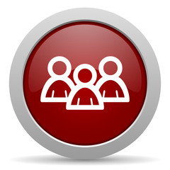 forum red glossy web icon