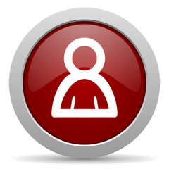 person red glossy web icon