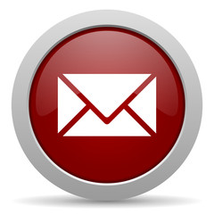 email red glossy web icon
