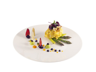 deep-fried asparagus mousse in batter