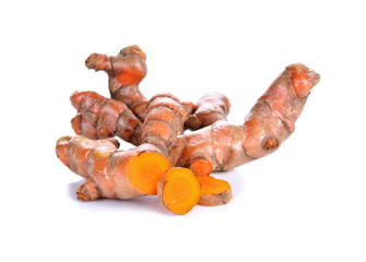 turmeric on white background