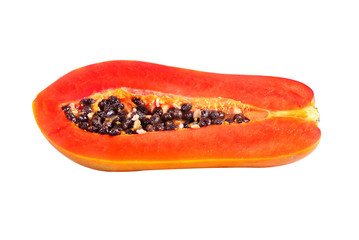 papaya in white background