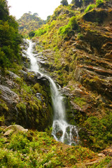 Naklejka na ściany i meble Himalaya Mountains, India, waterfall, background