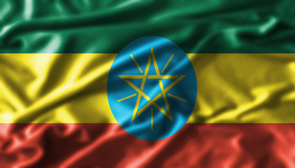 Ethiopia waving flag