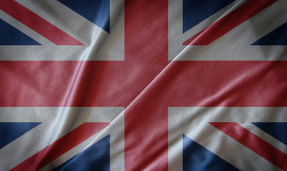 Flag with wrinklescolorful British flag