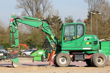 green excavator