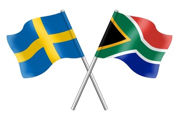 Flags: Sweden and South Africa
