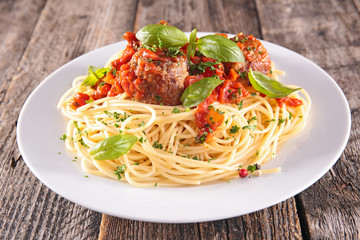 spaghetti and meatballs