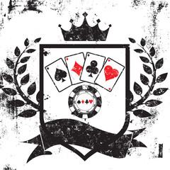 Poker shield insignia