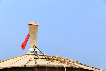 Bow of Thai long tail boat