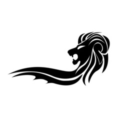 Vector logo black lion
