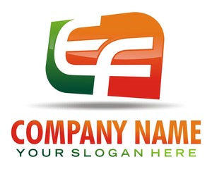 Obraz premium EF logo vector