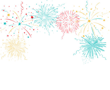 Colorful fireworks background
