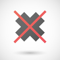 Obraz premium Not allowed icon with an irritating substance sign