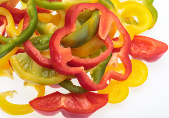sweet pepper isolated on white background