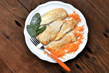 petto di pollo e carotine