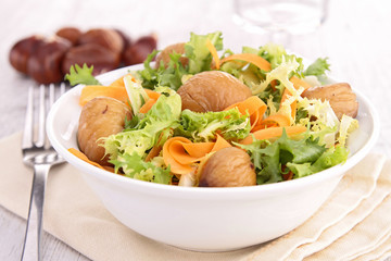 salad with carrot and chestnut