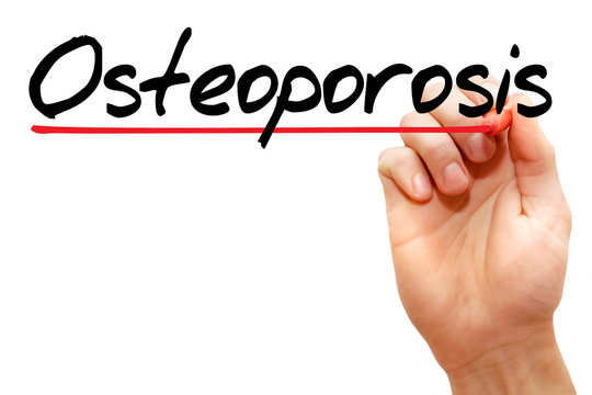 Hand writing Osteoporosis with marker, health concept