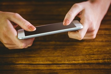 Woman using her smartphone