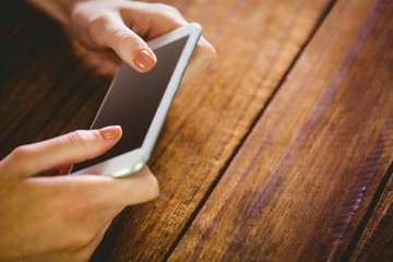 Woman using her smartphone