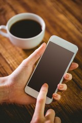 Woman using her smartphone