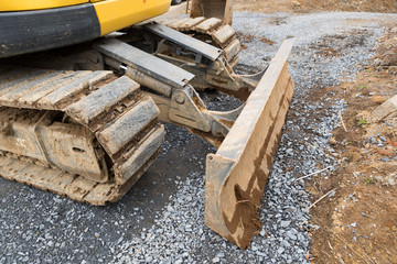 パワーショベルのキャタピラ