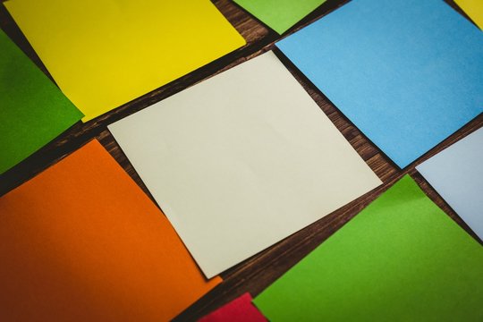 Colorful sticky post its