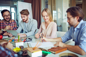 Fototapeta premium Busy workers