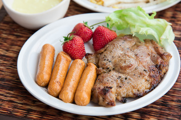 Grilled steak