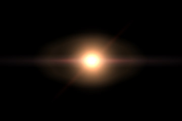Fototapeta na wymiar Vector star, sun with lens flare.