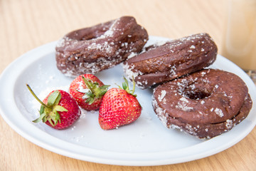 Sugar chocolate donuts
