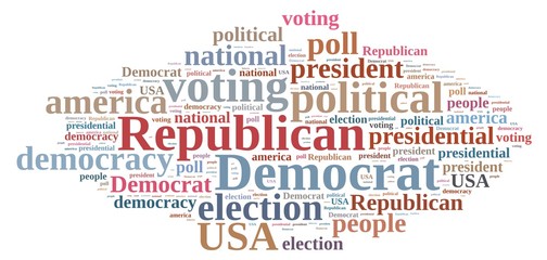 Fototapeta premium Democrat and Republic.